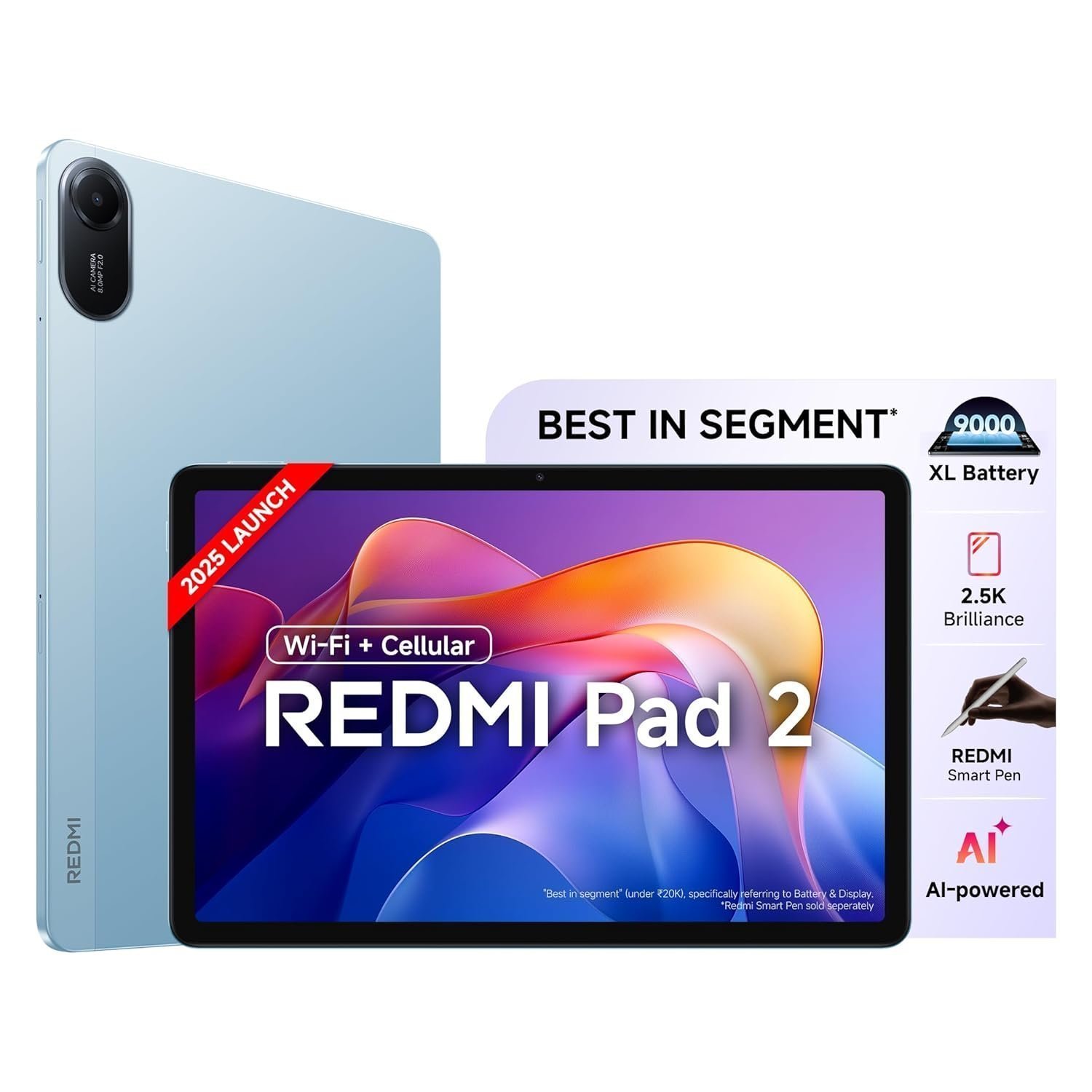 71MZu6DzmL._SL1500_.jpg Refurbished Redmi Pad 2 Wi-Fi + Cellular, Active Pen Support, 27.94cm(11") - Image 1